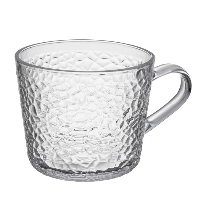 Kubek szklany z uchem LIRYC 450ml mozaika wzór 2